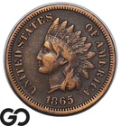 1865 Indian Head Cent Penny, Better Date