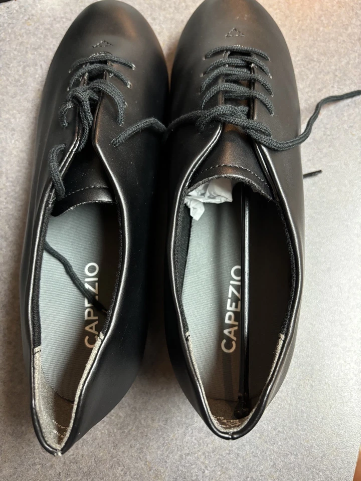 6 1/2 Capezio Unisex-Niño Tic Toe Tap Zapato 443 NEGRO Foto 2 de 4