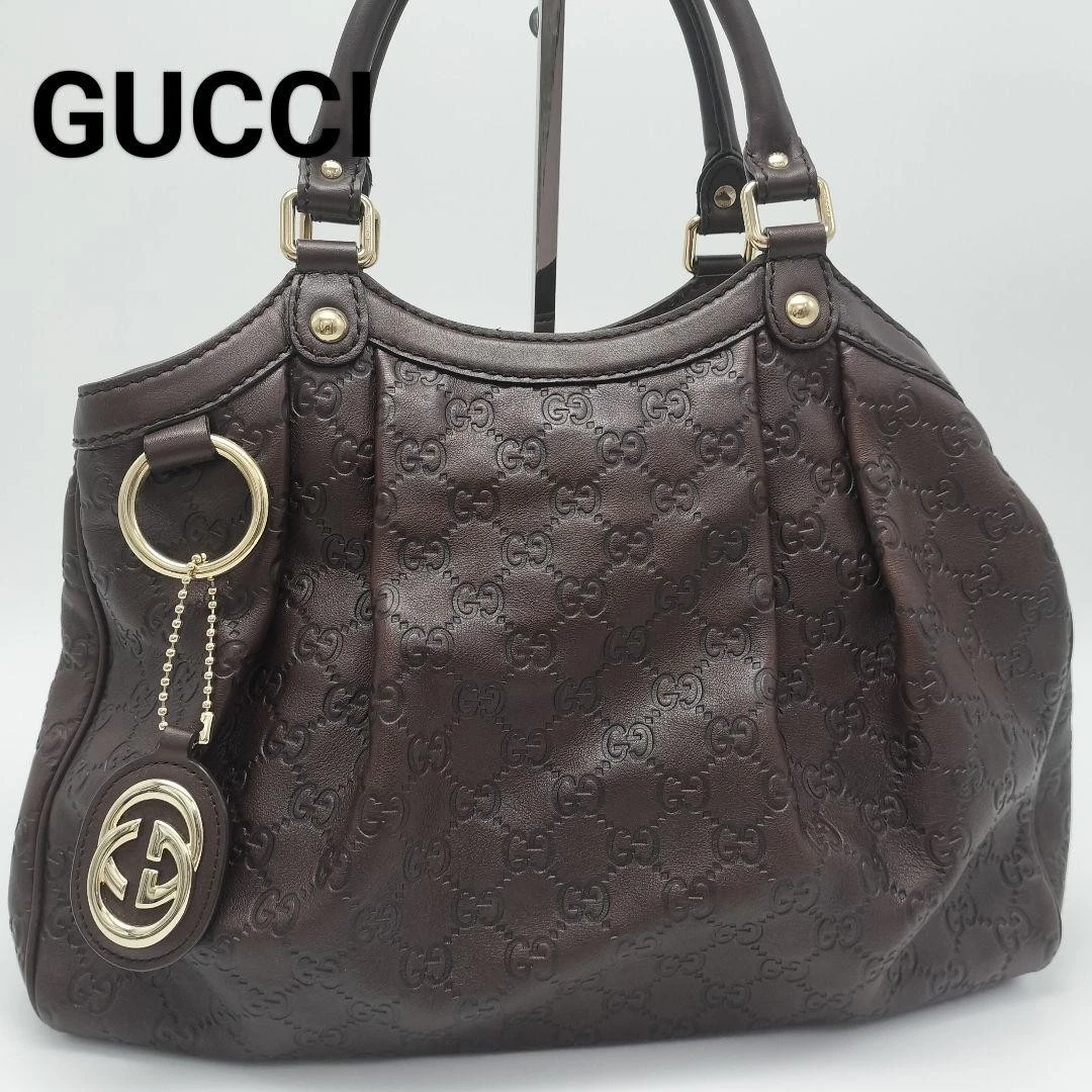 Sac fourre tout Gucci cuir rayé motif Gg sac à main créateur mode luxe