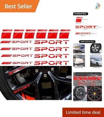 Sports Themed Reflective Car Decals - 14 Vinyl Stickers for Customization