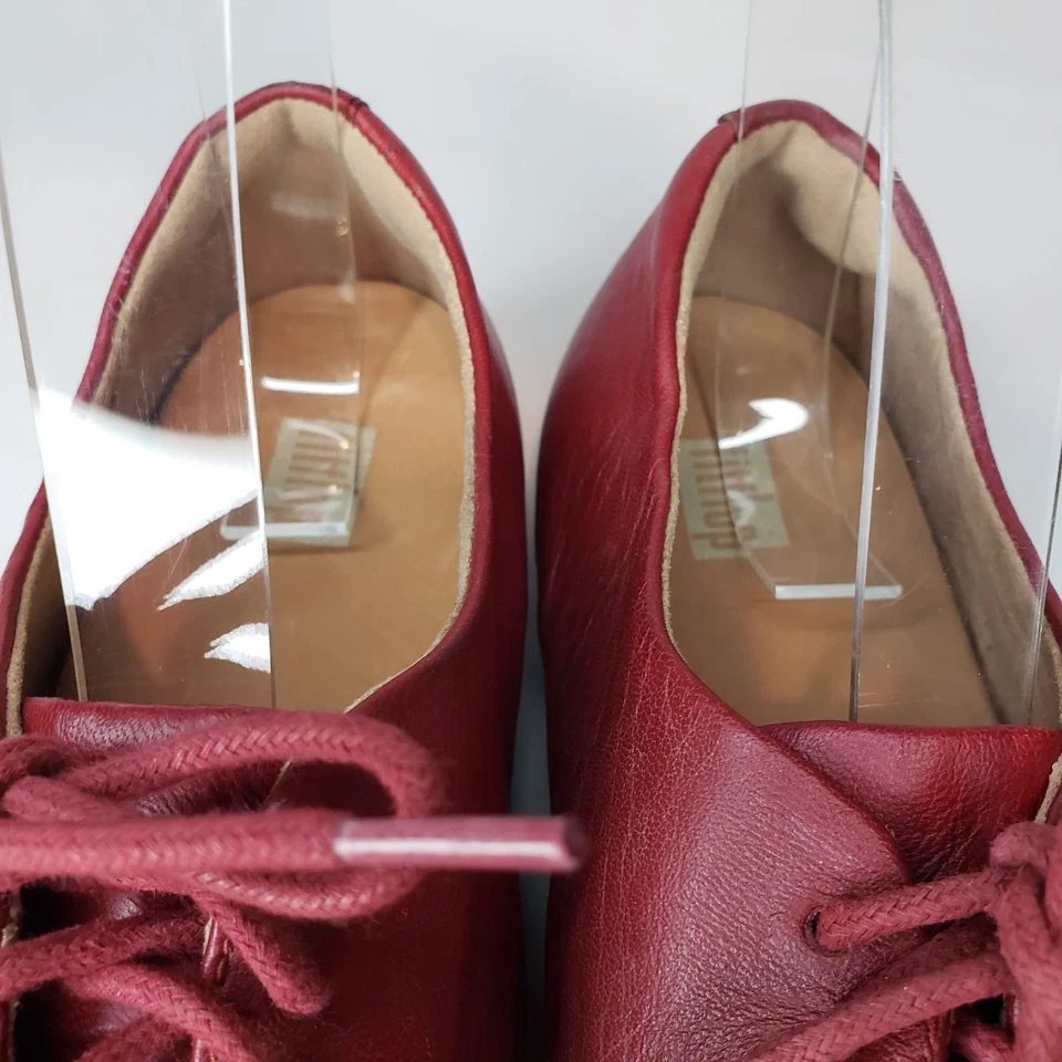 Zapatos cómodos Fitflop Adeola talla 7 de cuero rojo con cordones Derbys Foto 4 de 4