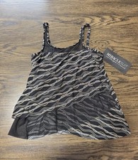Miraclesuit Women's Size US 8 Linked In Mirage Underwire Mesh Tankini Top NWT