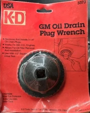 K-D TOOLS 3373 GM OIL DRAIN PLUG WRENCH  Fits 3 ¼" Plugs Gm 2.5L Made USA 