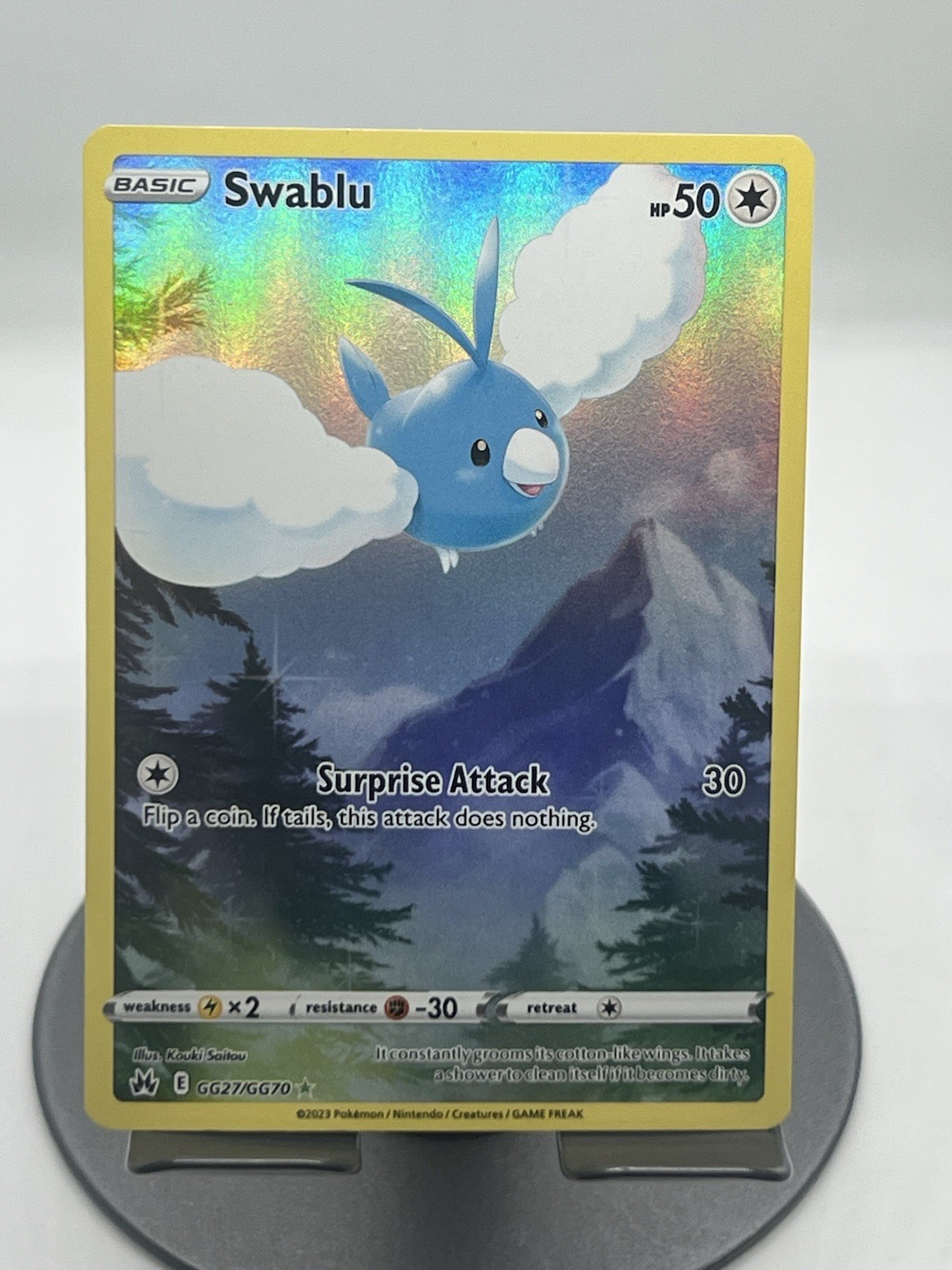 Pokemon TCG Swablu GG27/GG70 Crown Zenith Galarian Gallery Ultra Rare NM