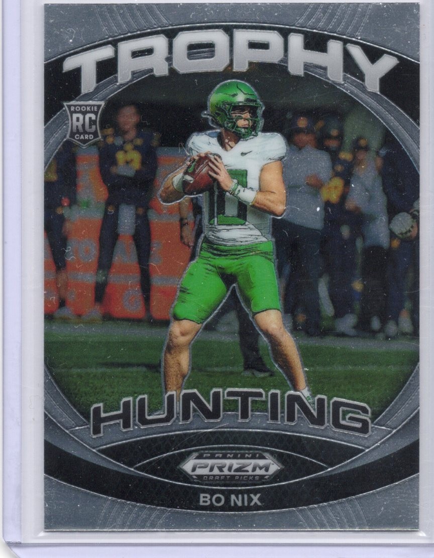 2024 Panini Prizm Draft Picks - #TH-BNX Bo Nix Trophy Hunting (RC)