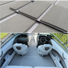 White Strips Boat Mat EVA Foam Boat Decking Pad Marine Carpet , Slef-Adhesive
