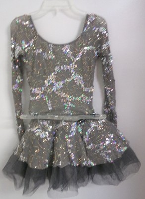 Dance Pre-Owned Costume Small Adult Gray Revolution RC18644 Jazz Lyrical Ballet