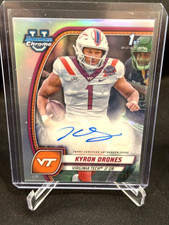 KYRON DRONES 2024 BOWMAN CHROME UNIVERSITY 1ST REFRACTOR AUTO SP #174/299