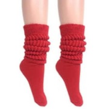Women's Extra Long Slouch Socks Knee High Cotton Blend Pack of 2 Shoe Size 5-10