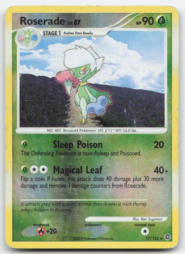 Roserade 17/132 Secret Wonders Reverse Holofoil Pokemon TCG HP
