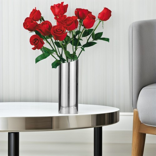 Stainless Steel Vase Artificial Flower Small Bud Bouquet Cylindrical - Picture 4 of 12