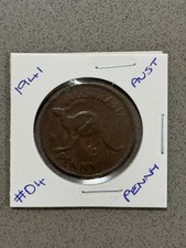 🐳BEAUTIFUL 1941 AUSTRALIAN PENNY GREAT🐳DETAILED COIN KING GEORGE VI COIN #D4🐳