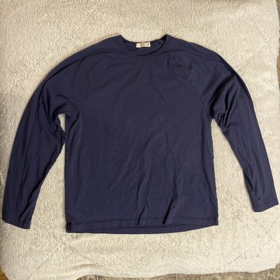 UGG Steiner Men's Navy Blue Long Sleeve Pajama Shirt Size Large