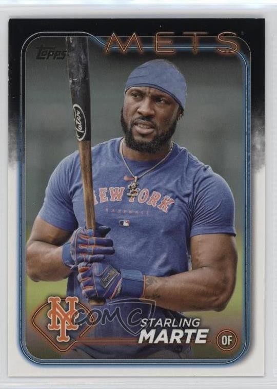 2024 Topps Series 1 Image Variation Golden Mirror SSP Starling Marte #317 0hw6
