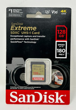 SanDisk Extreme 128GB SDXC UHS-1 SD Memory Card 128G 4K NEW/SEALED FREE SHIP