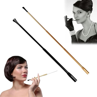 Zigarettenspitze Set Damen Herren langer ausziehbar für Cosplay Party schwarz go