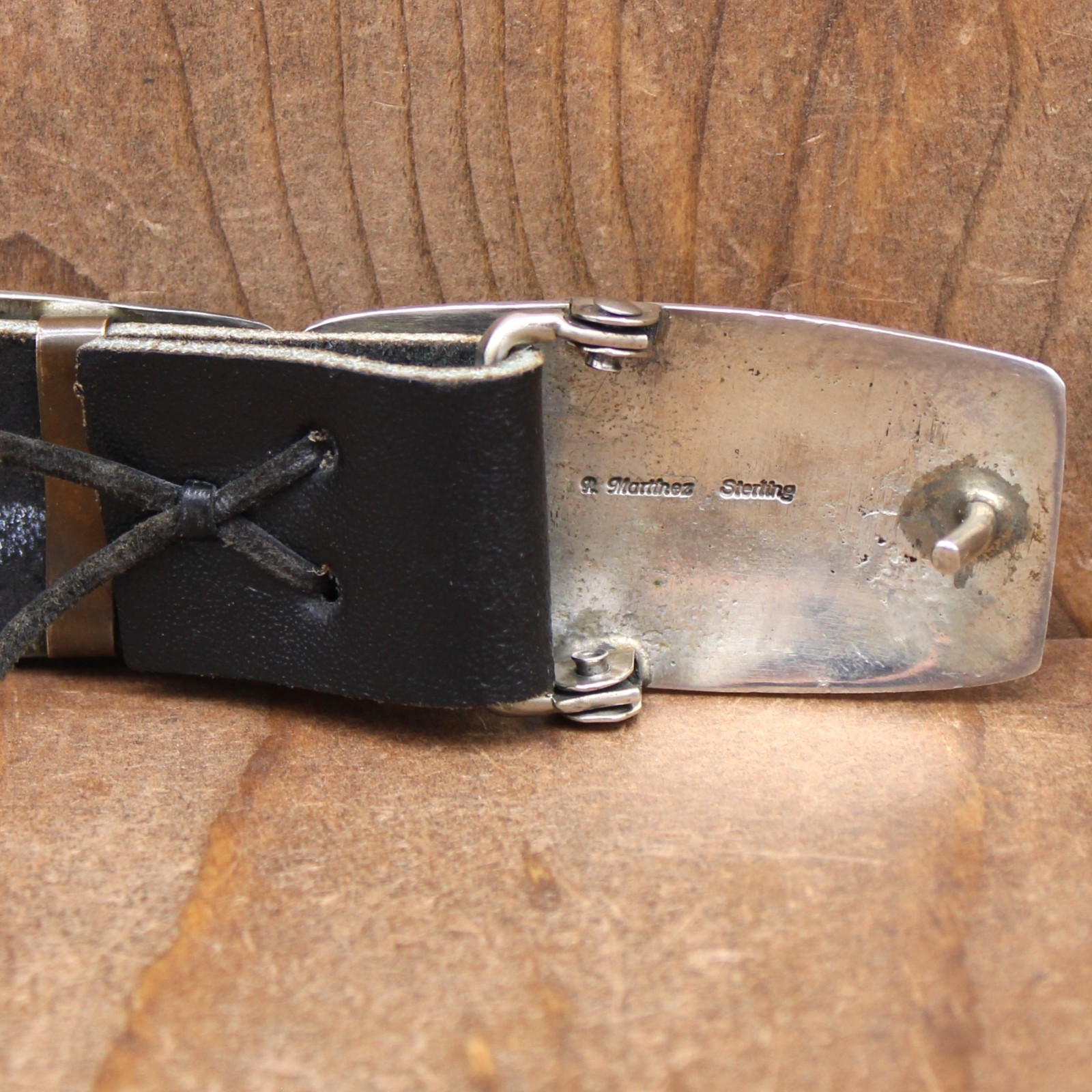 Rectangular Narrow Sterling Silver Concho Belt by… - image 7