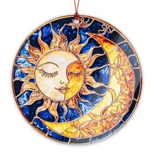 Sun and Moon Hanging Ornaments for Tree Holiday Keepsake Gift Exchange