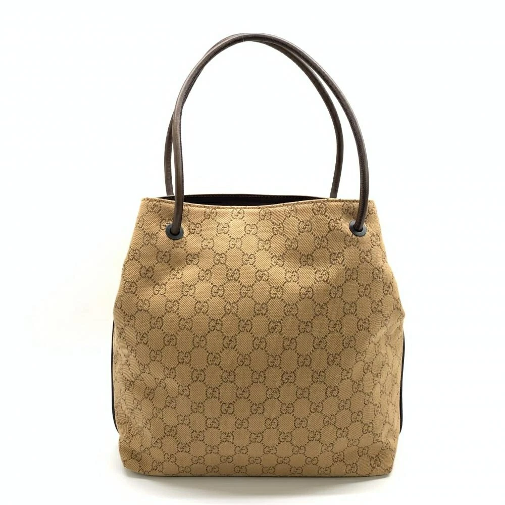 Sac fourre tout Gucci GG toile beige marron femme bandoulière occasion