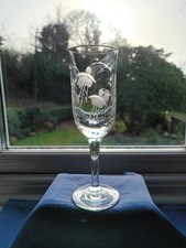 STUART CRYSTAL CASCADE DESIGN FLUTE CHAMPAGNE PROSECCO GLASS