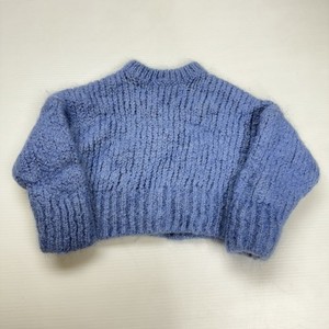 Stockholm Atelier Womens Mohair Wool Knit Sweater XS Blue Cropped Pullover