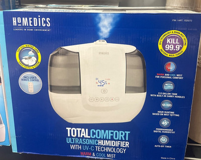 HoMedics TotalComfort Ultrasonic Humidifier with UV-C Technology Warm Cool Mist
