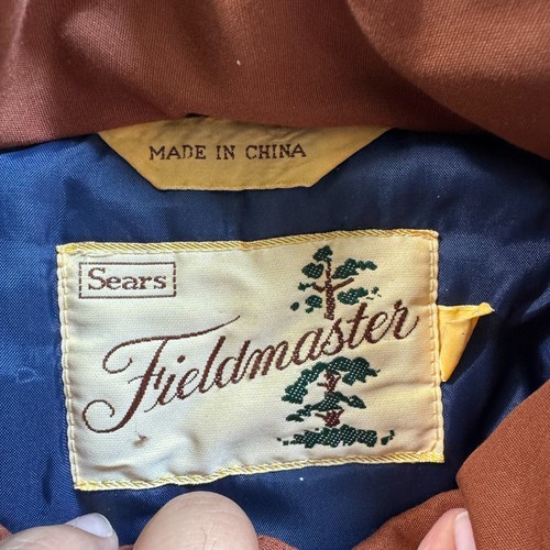 Vintage Sears Coat Men's M Tall Olive Fieldmaster Jacket Insulated Bomber Chore - Picture 6 of 14