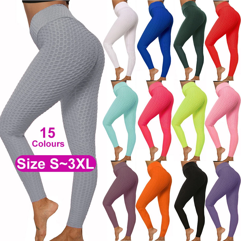 Womens Yoga Pants Push Up Leggings Sports Gym Fitness Anti