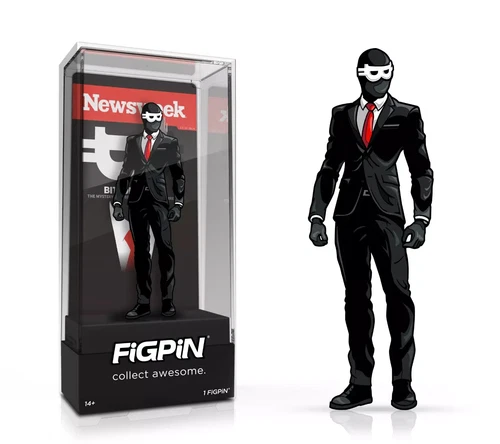 FiGPiN Bitcoin Satoshi Nakamoto Newsweek BLACK - Limited Edition 1698 