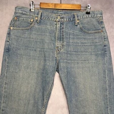 Levis Mens 527 Slim Boot Fit Blue Jeans size 38x30 Cotton Denim Pants Light