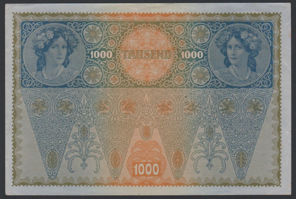 Austria 1000 kronen 1902 1919 DÖ P61(2) II Auflage Block 2772 aXF w/Nicks - Image 4 of 4