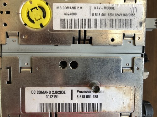 Mercedes W203 Comand 2.0 E Head Unit A2038209689 Monitor Processor Nav Modul - 第 5/7 張圖片