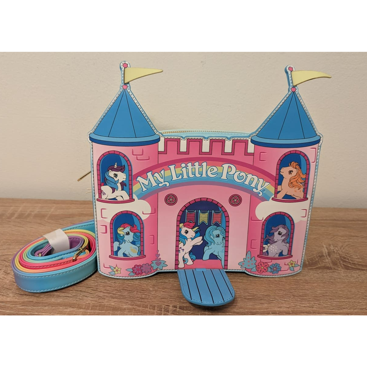 Loungefly My Little Pony Castle Backpack Shoulder Bag Purse NWT Amazon.com: Loungefly Hasbro My Little Pony Castle MINI  main image 2