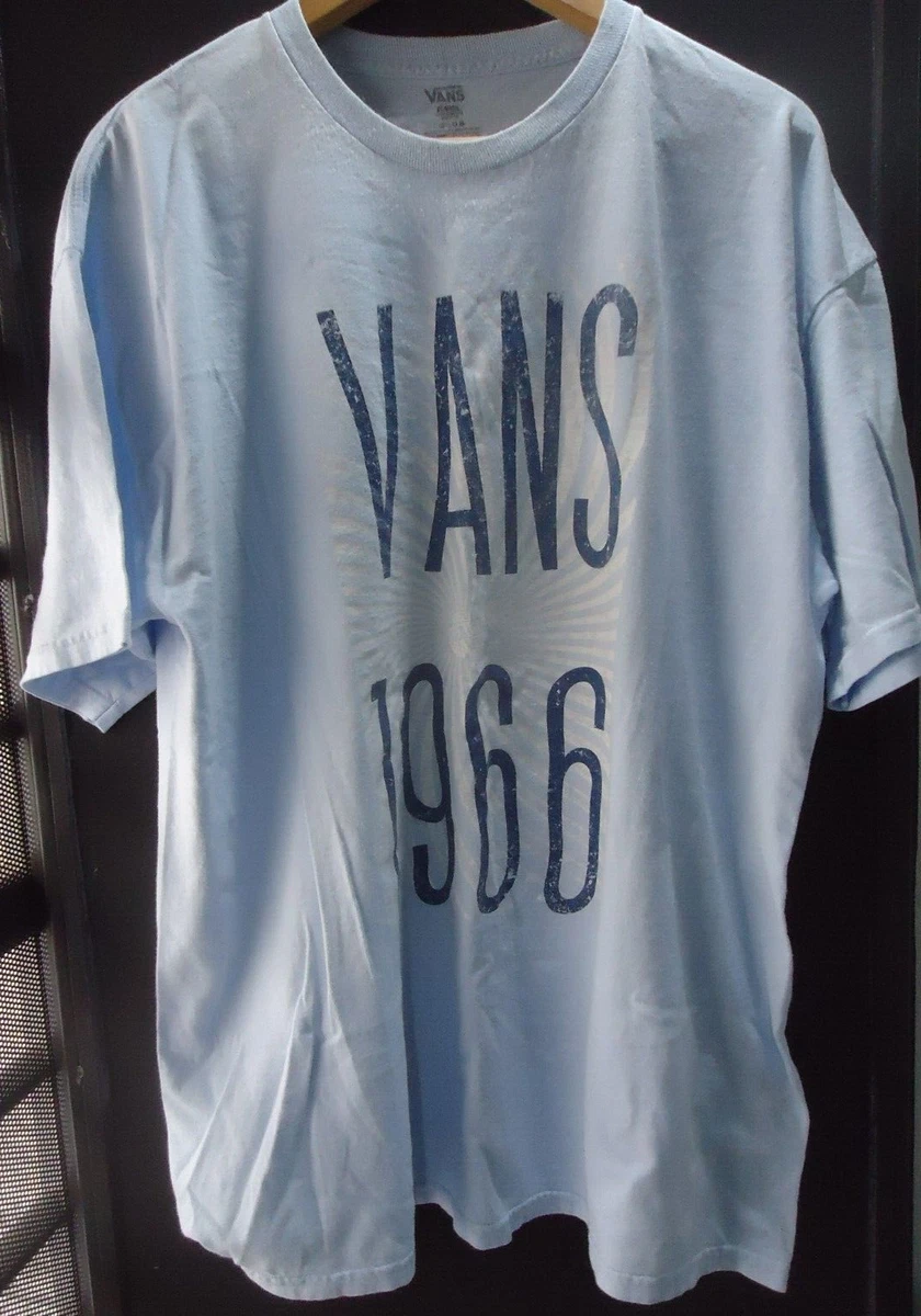 Vans Off The Wall Authentic 1966 Short Sleeve Light Blue T shirt Men Sz X Large