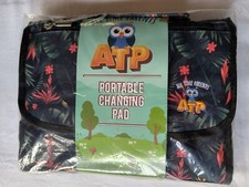 All Time Parents Portable Travel Baby Changing Pad Black Floral Print