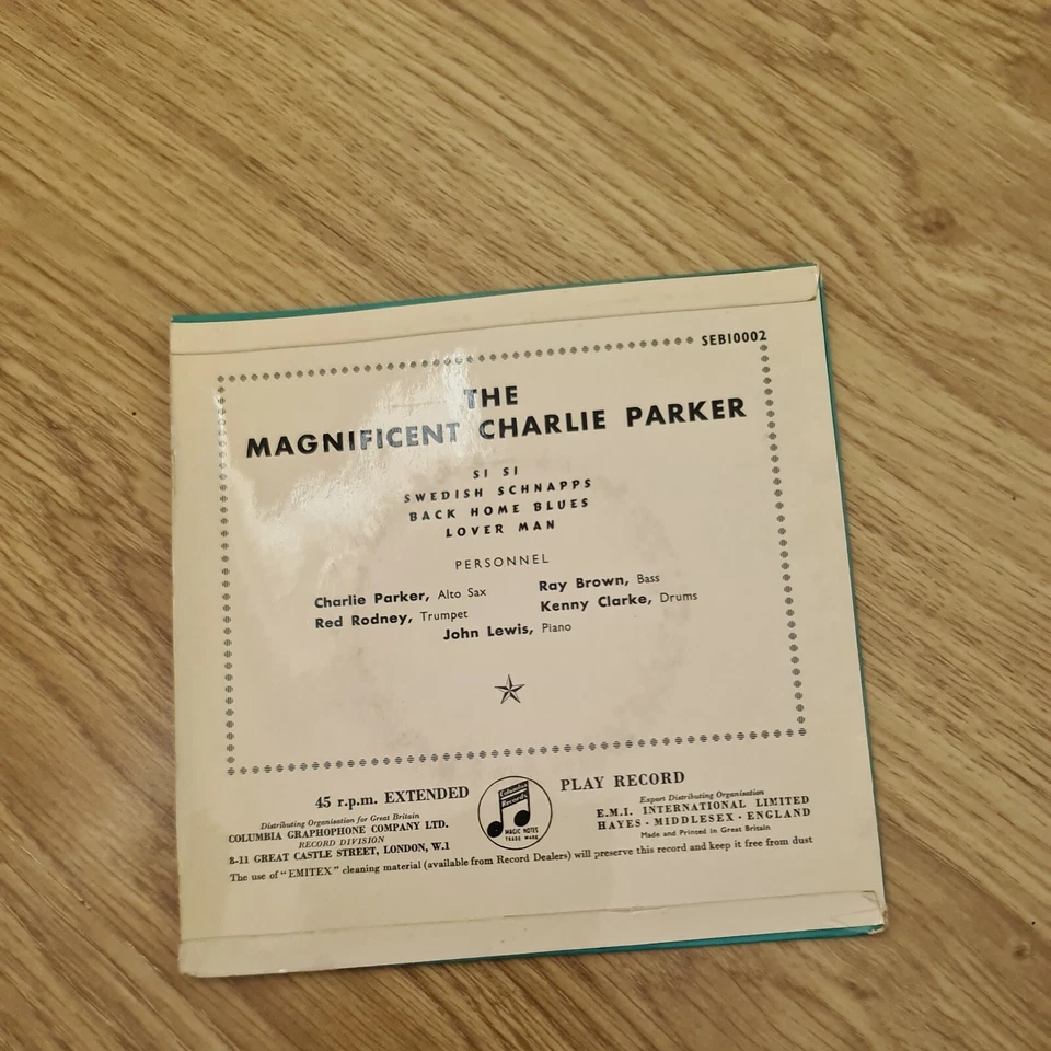 Magnificent Charlie Parker  Clef Series 7inch E.p. Uk ist press  — 第 2/4 张图片