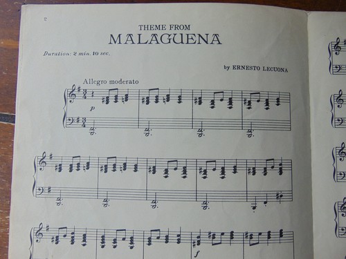 Theme From Malaguena Ernesto Lecuona Vintage Sheet Music - Picture 4 of 5