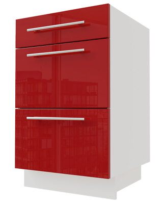 Schubladenunterschrank BRERRA 50x82cm lackiert Ausführung wählbar BR-D3 - 50
