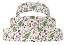 1 Inch 1YD Disney Christmas Grosgrain Ribbon Snack Attack Best Day Ever