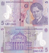 Romania 5 Lei 2018/2023 P 118 Polymer UNC
