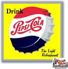 (Pc-221-2) 12"X 12" Yellow Drink Pepsi Soda Decal Pop Vending Machine Cooler