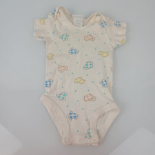 Vintage 80s Carters Sheep Lamb Bunny Duck Pastel Unisex Boy Girl Bodysuit 3-6