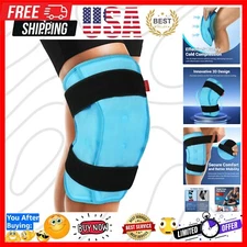 XXL Knee Ice Pack Wrap around Entire Knee after Surgery, Reusable Gel Ice Pack f