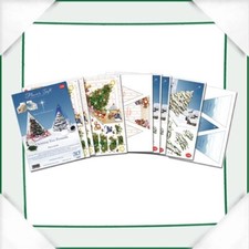 Flower-Soft CHRISTMAS TREE PYRAMIDS 3D PAPERCRAFT KIT-Card Topper-Paper Cut Outs