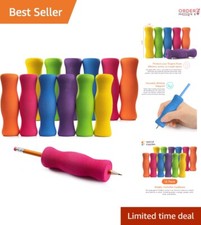 Foam Pencil Grips 12 Pack Cushioned Ergonomic Holders for Writing, Drawing