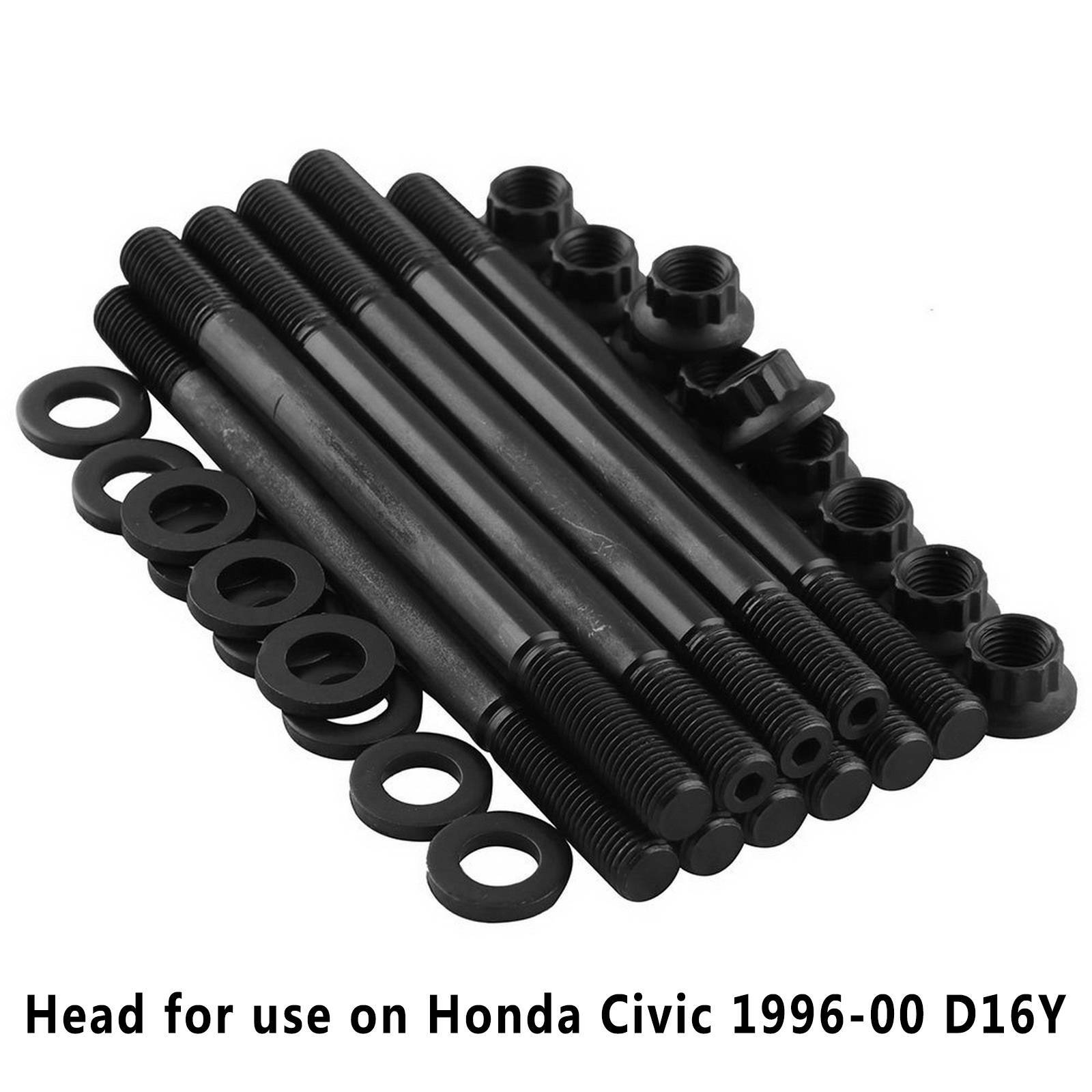 Arp 208 4305 10 Pcs Double Head Cylinder Head Studs With Nuts And Washer Complete Set Replace Fit For Honda Civic 1996 2000 D16y7 D16y8 Akozon Cylinder Head Stud Kit Replacement Parts Engines