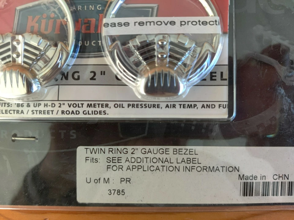 Bisel calibre 2 pulgadas anillo doble Kuryakyn para Harley Davidson Foto 3 de 4