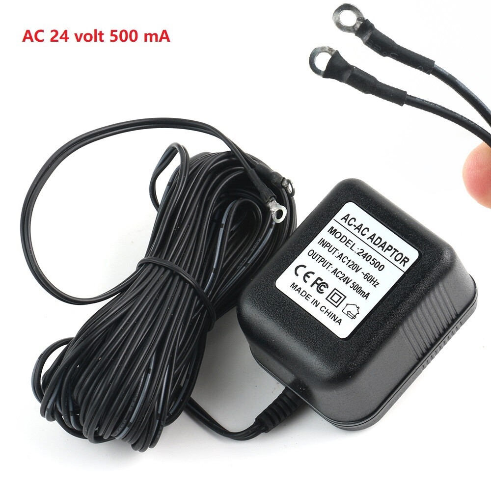 24V Power Supply Adapter Transformer W/ 26FT Wire Video Ring Doorbell 1/2/2 Pro