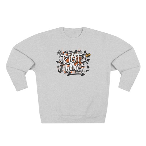 Patriotisches Sweatshirt mit Rundhalsausschnitt, rechtes Graffiti, amerikanische Flagge, Vintage - Bild 1 von 13