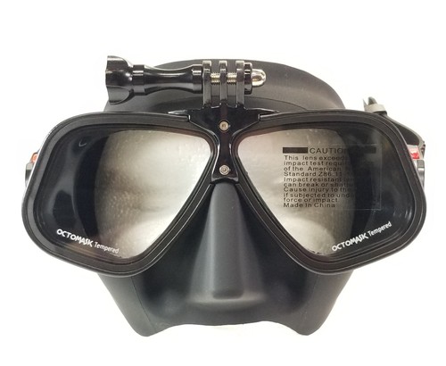 NEW Octomask Freediver Scuba Diving Mask GoPro Hero Camera Mount Black / Black - Picture 10 of 22